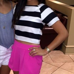 Black and white crop top